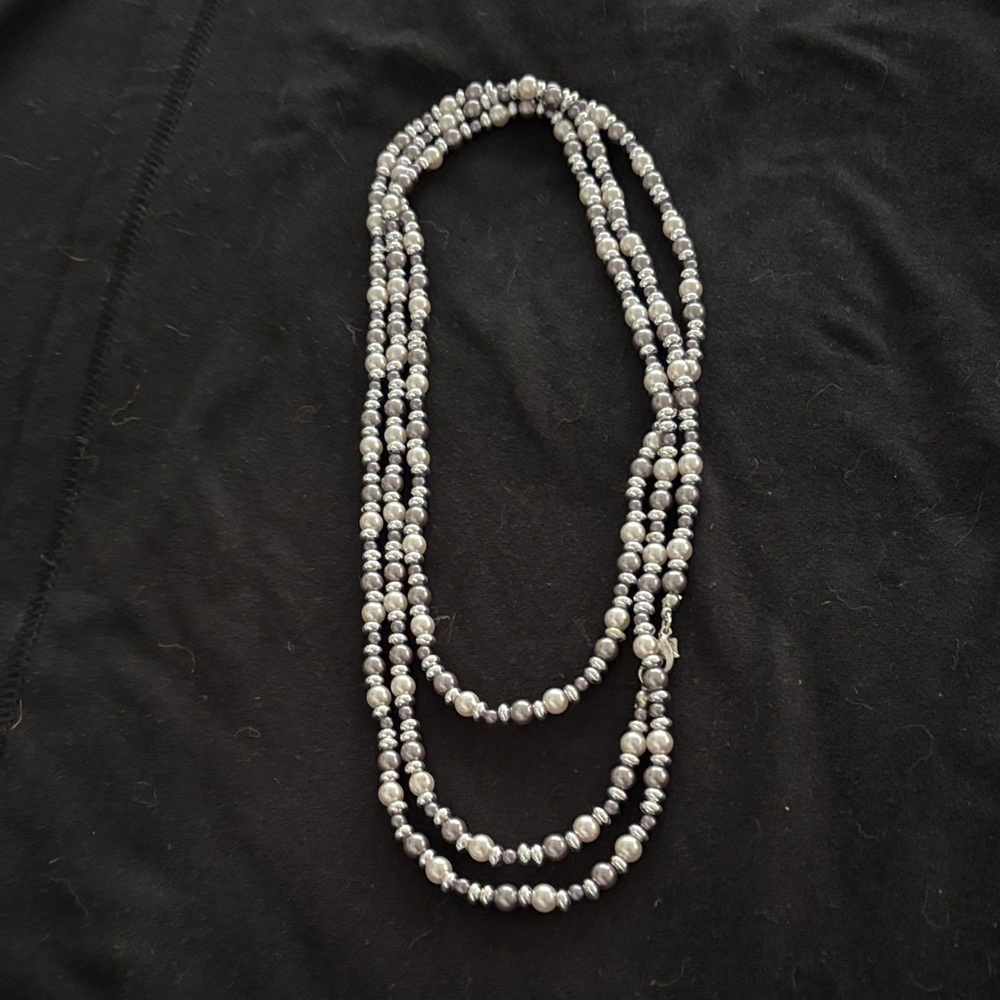 Banana Republic Silver Pearl Necklace